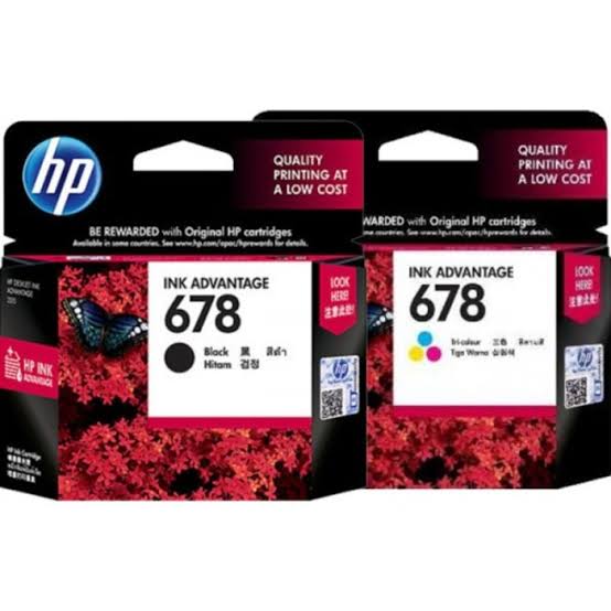 Terima Cartridge Tinta HP 678 Color and Black Baru dan Bekas