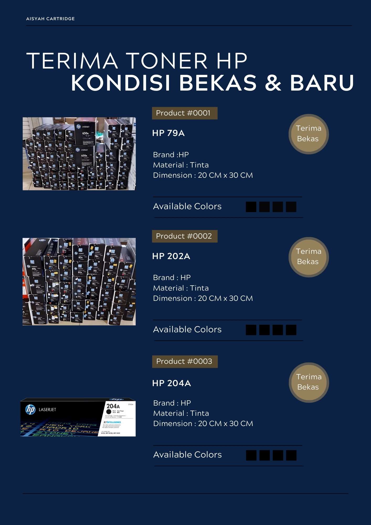 jual beli tinta bekas